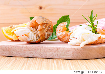 Boiled Flathead lobster, Lobster Moreton Bay bug Boiled Flathead lobster, Lobster Moreton Bay bug 18438487