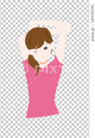 ストレッチをする若い女性 18439245