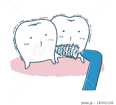 Tooth And Interdental Brush Stock Illustration