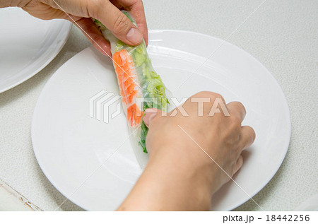 生春巻きを作る 生春巻きを作る 18442256