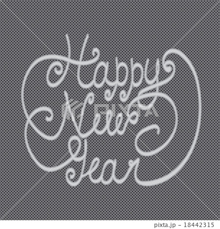 Happy New Year greeting card. Hand lettering.  18442315