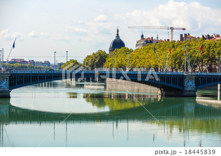 Cityscape of Lyon, France with reflections water Cityscape of Lyon, France with reflections water 18445839