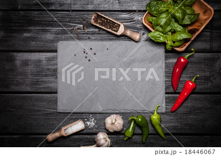 Stone board with different spices 18446067