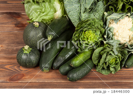 Assortment of green vegetables Assortment of green vegetables 18446300