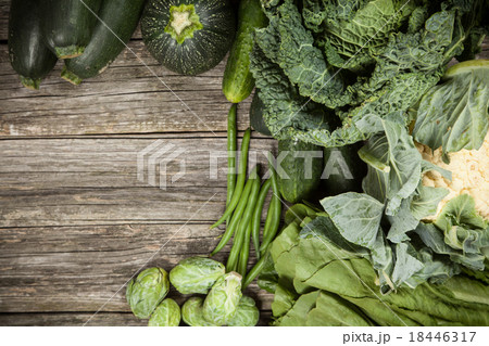 Assortment of green vegetables 18446317