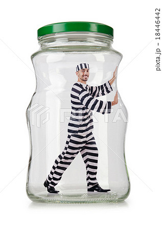 Glass empty jar isolated on white 18446442