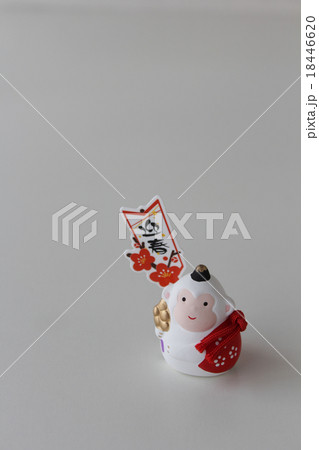 干支（申）置物：迎春 18446620