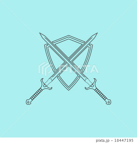 Two swords and shiel 18447195