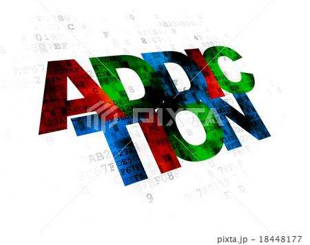 Health concept: Addiction on Digital background 18448177