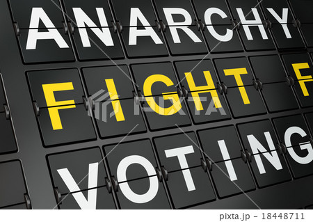 Political concept: Fight For Freedom on airport 18448711