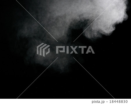 white flour smoke on black background 18448830