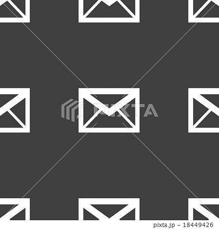 mail envelope web icon. flat design. Seamless patt 18449426