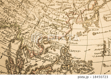 アンティークの世界地図 アジア アンティークの世界地図 アジア 18450723