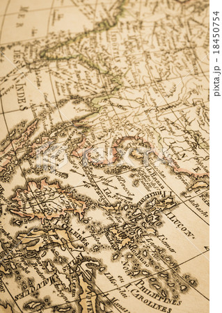 アンティークの世界地図　アジア 18450754