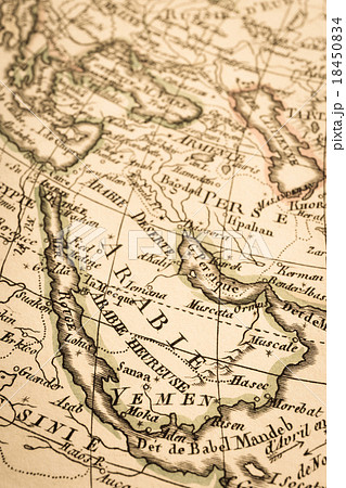 アンティークの世界地図　アラビア半島　 18450834