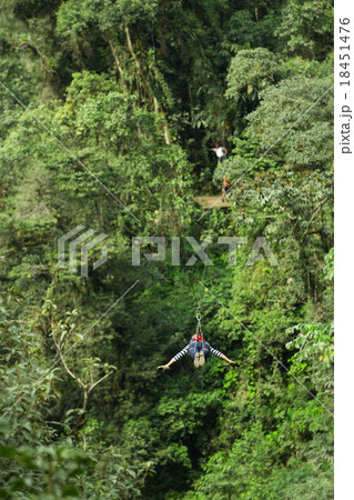 Woman On Zip Line 18451476