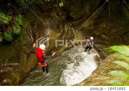 Canyoning Waterfall Free Jump Canyoning Waterfall Free Jump 18451682