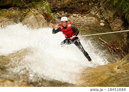 Canyoning Adventure Waterfall Descent Canyoning Adventure Waterfall Descent 18451689
