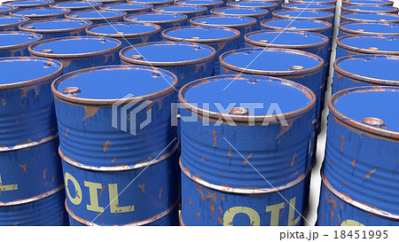 large number of dirty worn scratched oil barrels 18451995