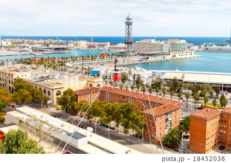 Barcelona. View of the passenger port. 18452036