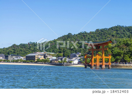 朝の宮島の大鳥居 18452403