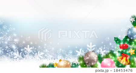 クリスマス 雪 クリスマスツリー 背景 のイラスト素材
