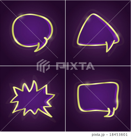 Dark Shiny Set of Bubble Speech Cards Dark Shiny Set of Bubble Speech Cards 18453601