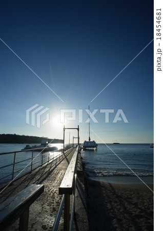 夕陽 桟橋 夕陽 桟橋 18454681