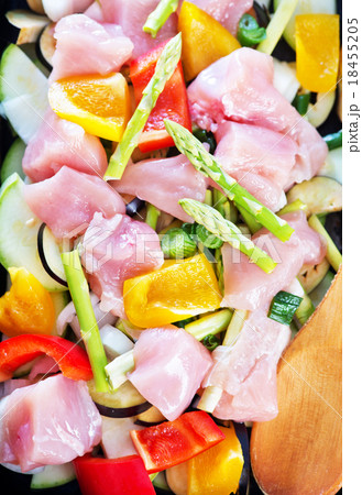 raw meat with vegetables raw meat with vegetables 18455205