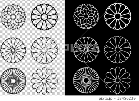 菊模様のイラスト素材 菊模様のイラスト素材