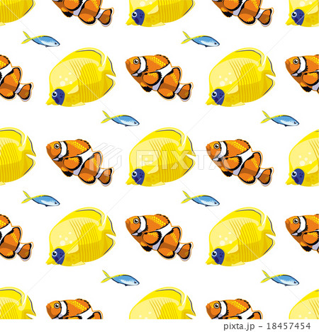 Seamless pattern with tropical  fish 18457454