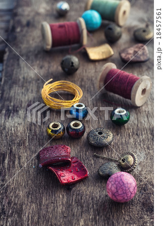 Floss and trinkets for needlework 18457561