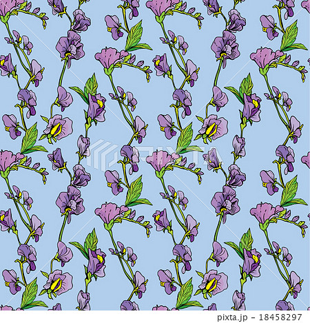 Seamless pattern with Realistic graphic flowers Seamless pattern with Realistic graphic flowers 18458297