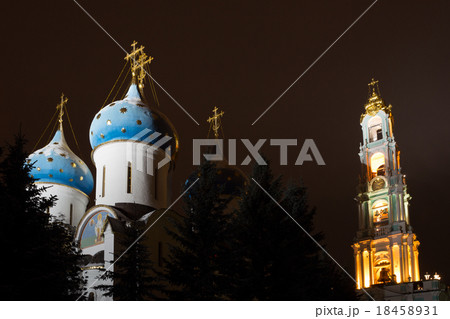 Night view of Assumption Cathedral and bell tower Night view of Assumption Cathedral and bell tower 18458931