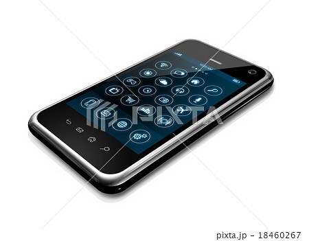 Smartphone with apps icons interface Smartphone with apps icons interface 18460267
