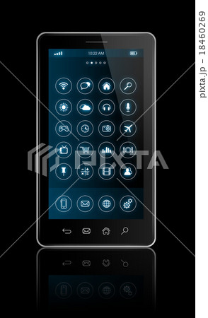 Smartphone with apps icons interface Smartphone with apps icons interface 18460269