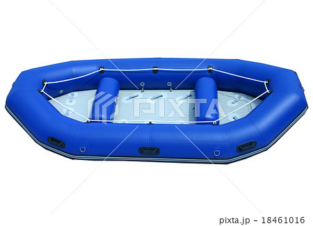 blue isolated inflatable boat 18461016