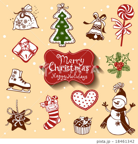 Christmas doodle icons 18461342