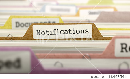 Folder in Catalog Marked as Notifications. Folder in Catalog Marked as Notifications. 18463544