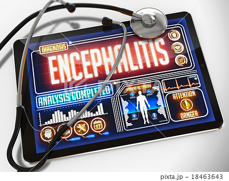 Encephalitis on the Display of Medical Tablet. 18463643
