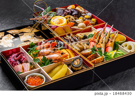 典型的なおせち料理 Japanese Food New Year Dishes Osechi の写真素材