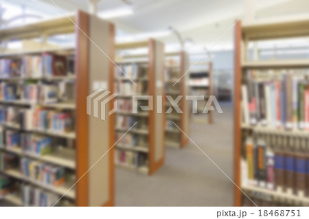 Blurry Library Aisle Background Blurry Library Aisle Background 18468751