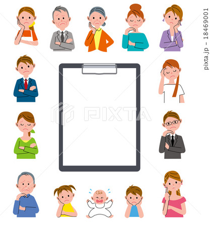 バインダー　人々　悩む 18469001