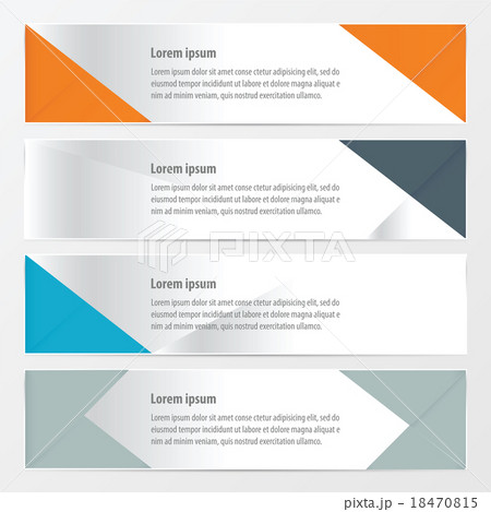 banner polygons design   Orange , blue, gray color 18470815