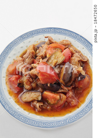 トマトとナスと豚肉の辛味噌炒め トマトとナスと豚肉の辛味噌炒め 18472650