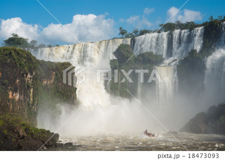 Iguazu falls with adventure boat, Argentina Iguazu falls with adventure boat, Argentina 18473093
