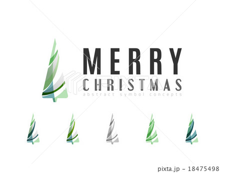 Set of abstract Christmas Tree Icons, business 18475498
