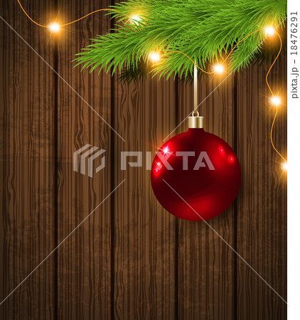 Red decoration and garland Red decoration and garland 18476291
