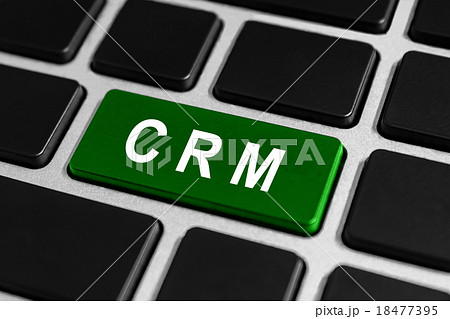 CRM or Customer relationship management button 18477395