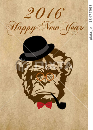 年賀申クラシック文字無 18477993